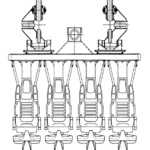 Inverted roller coaster car drawing